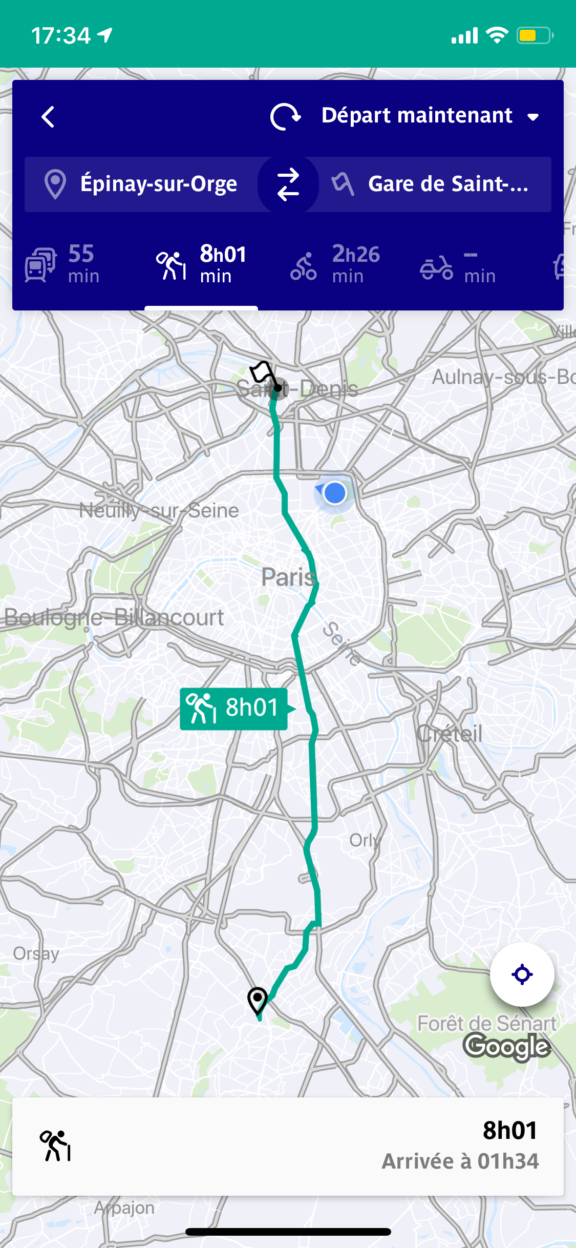 Impossible de changer de mode de transport
