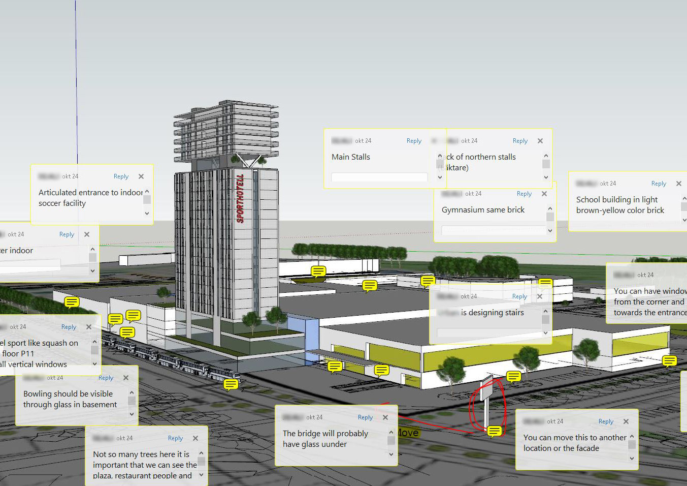 From... SketchUp model with comments