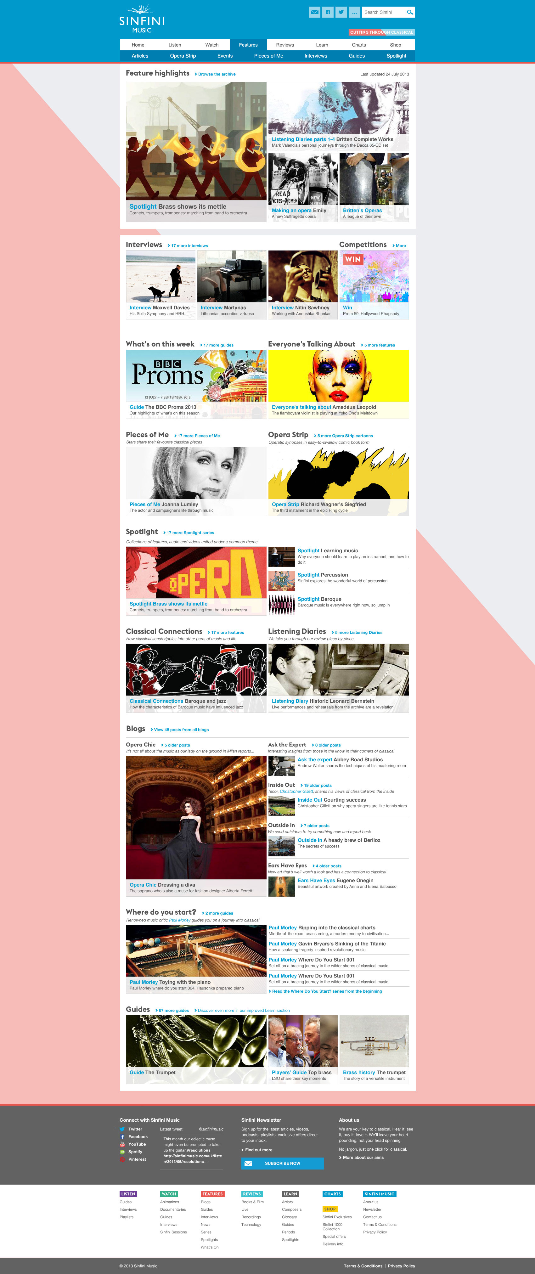 Features category page