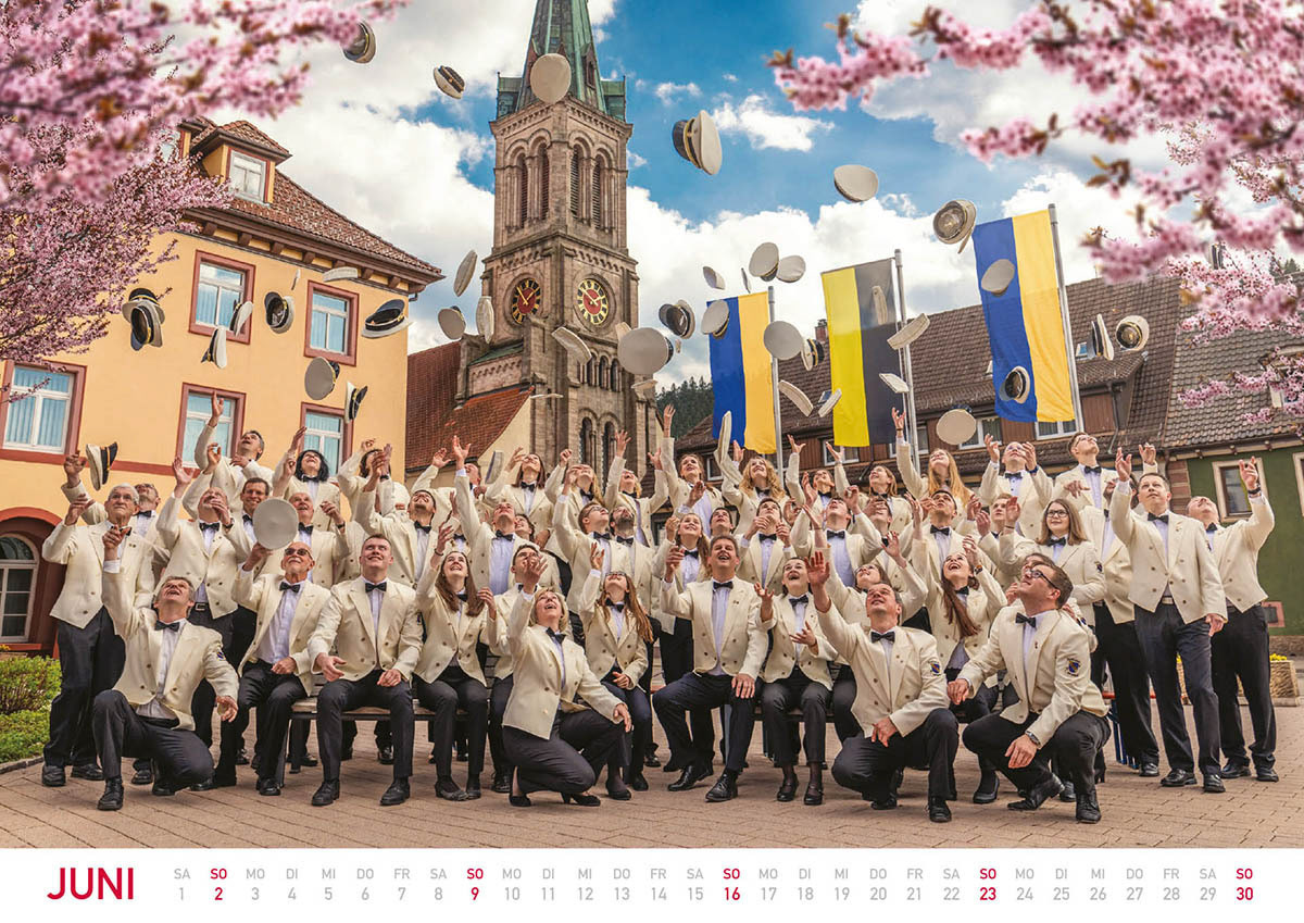 Gruppenbild Kalender Stadtkapelle Vöhrenbach