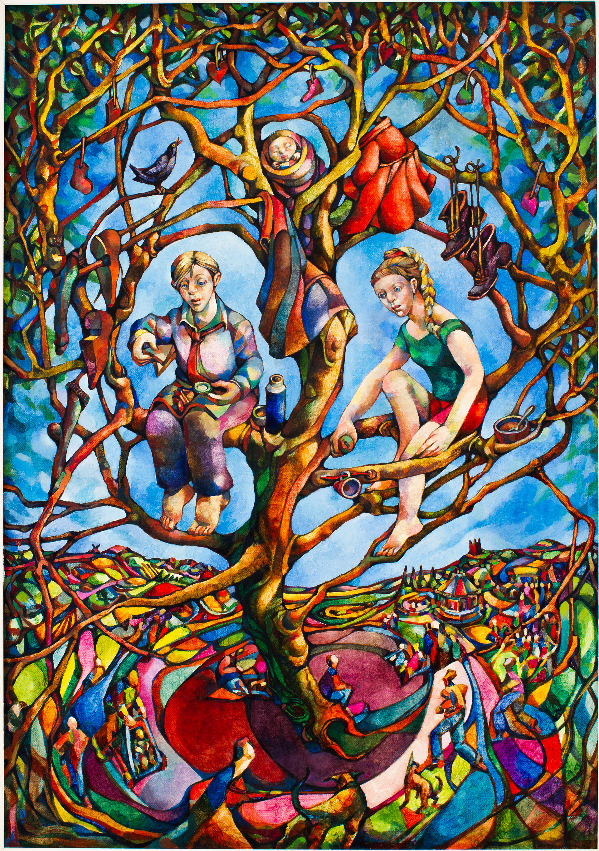 Joe and Amanda sit in a Tree