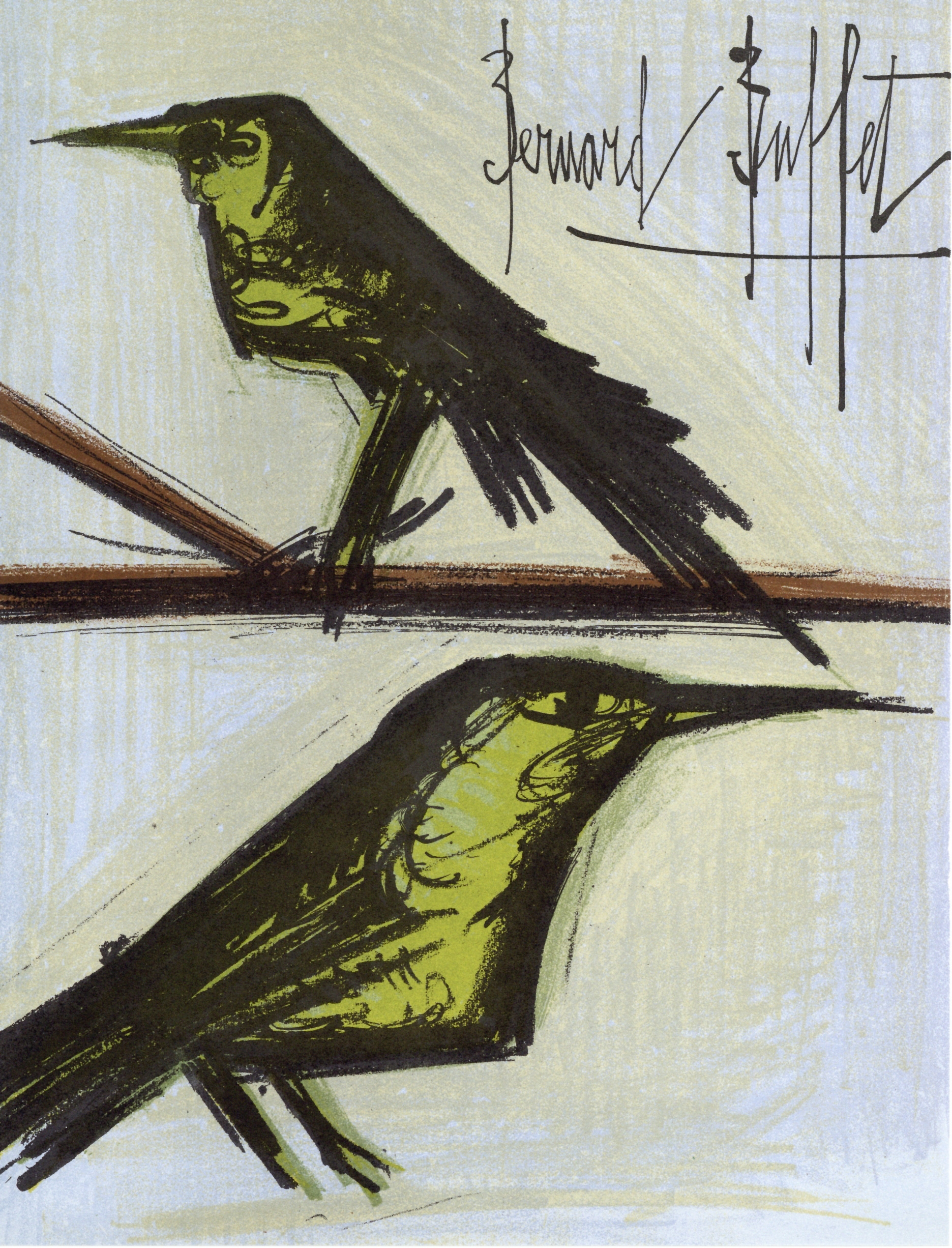 “Two Birds”, Lithograph in Colors, c.1968, Edition:2000, Signed in Plate, 9.5 x 12.5”, Please Inquire