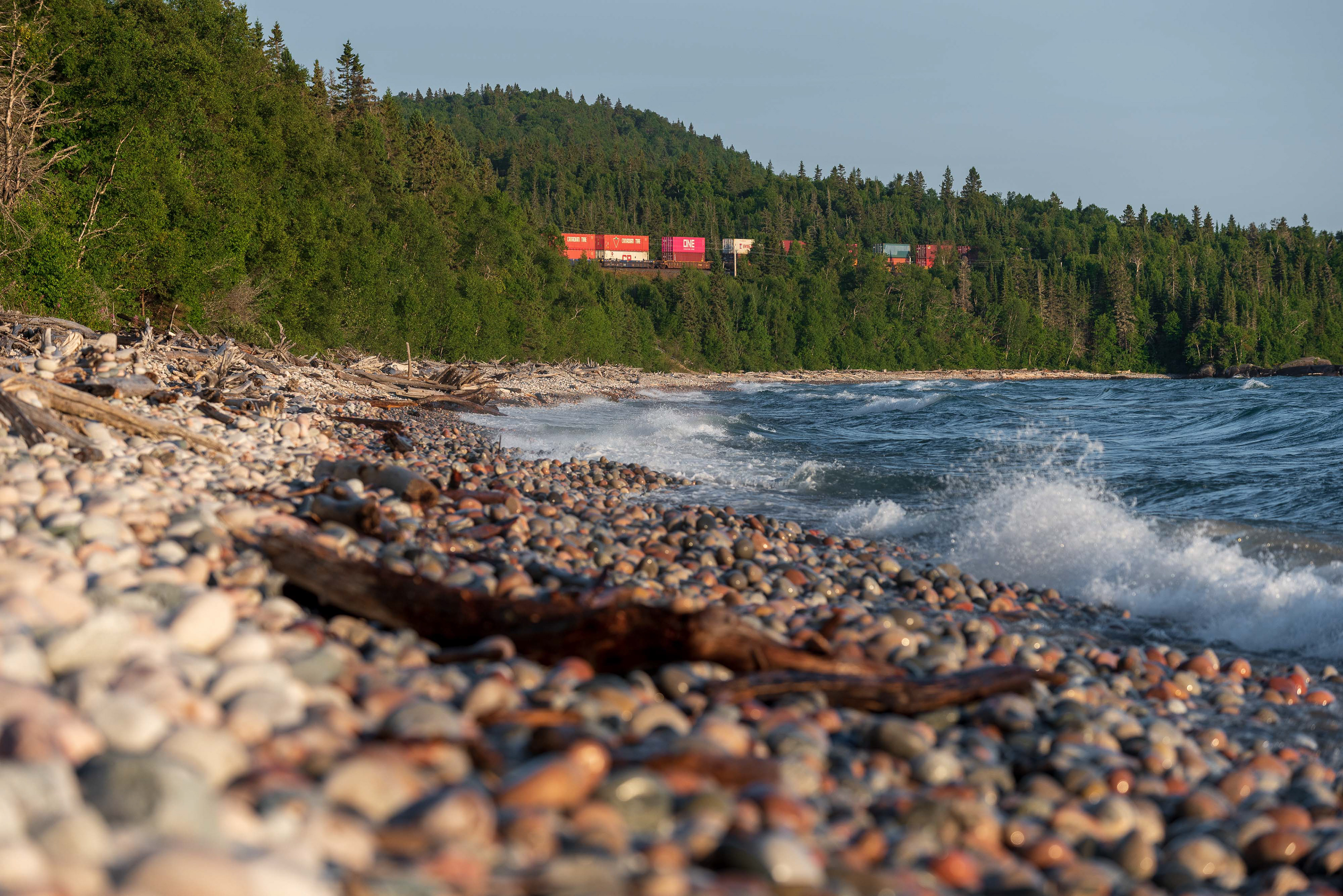 CN train delivering goods from the west coast to Southern Ontario.