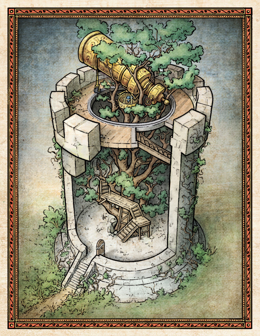 Tree Tower Cutaway Illustration