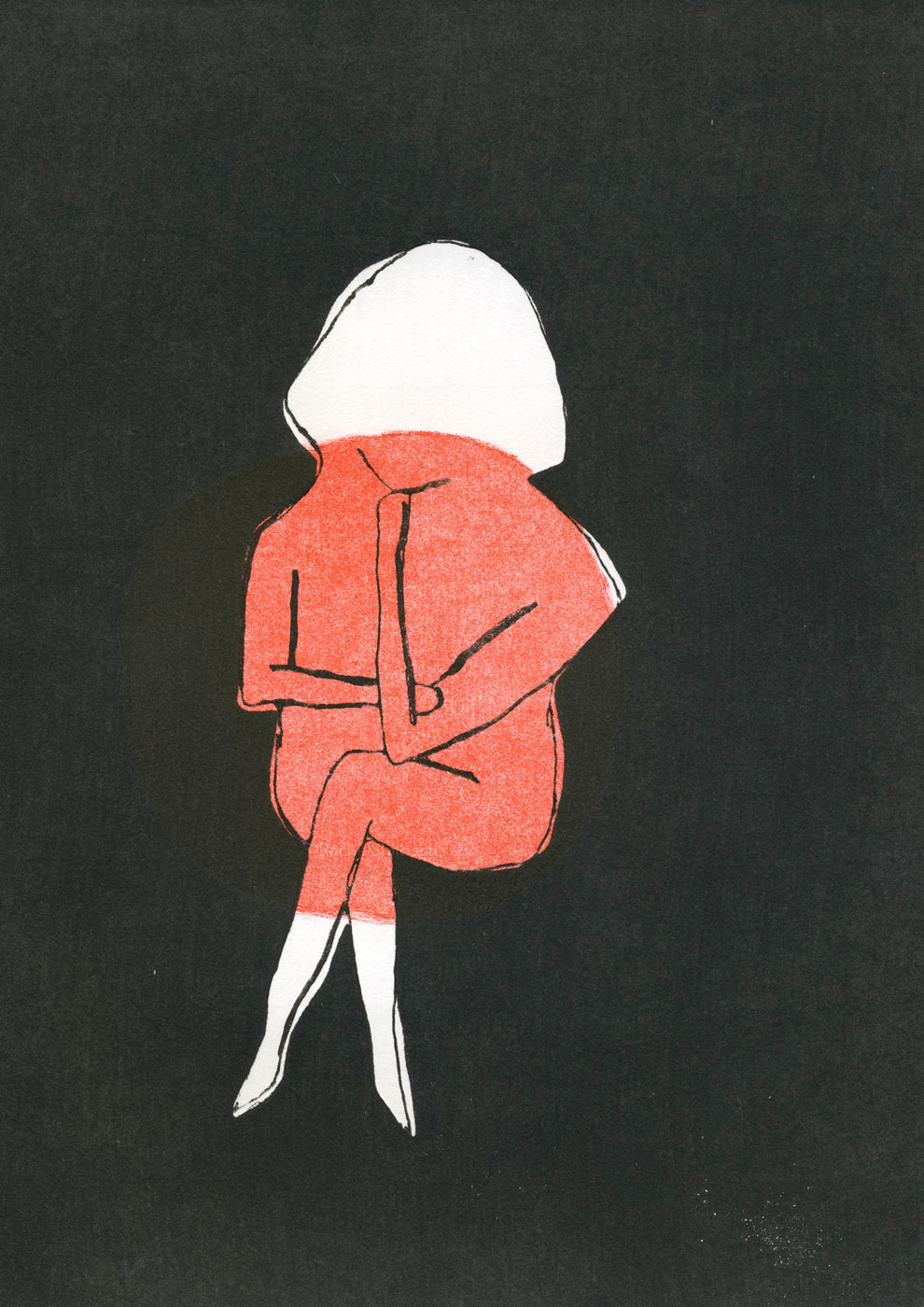 Red Mark, lithograph, 11x9", 2017