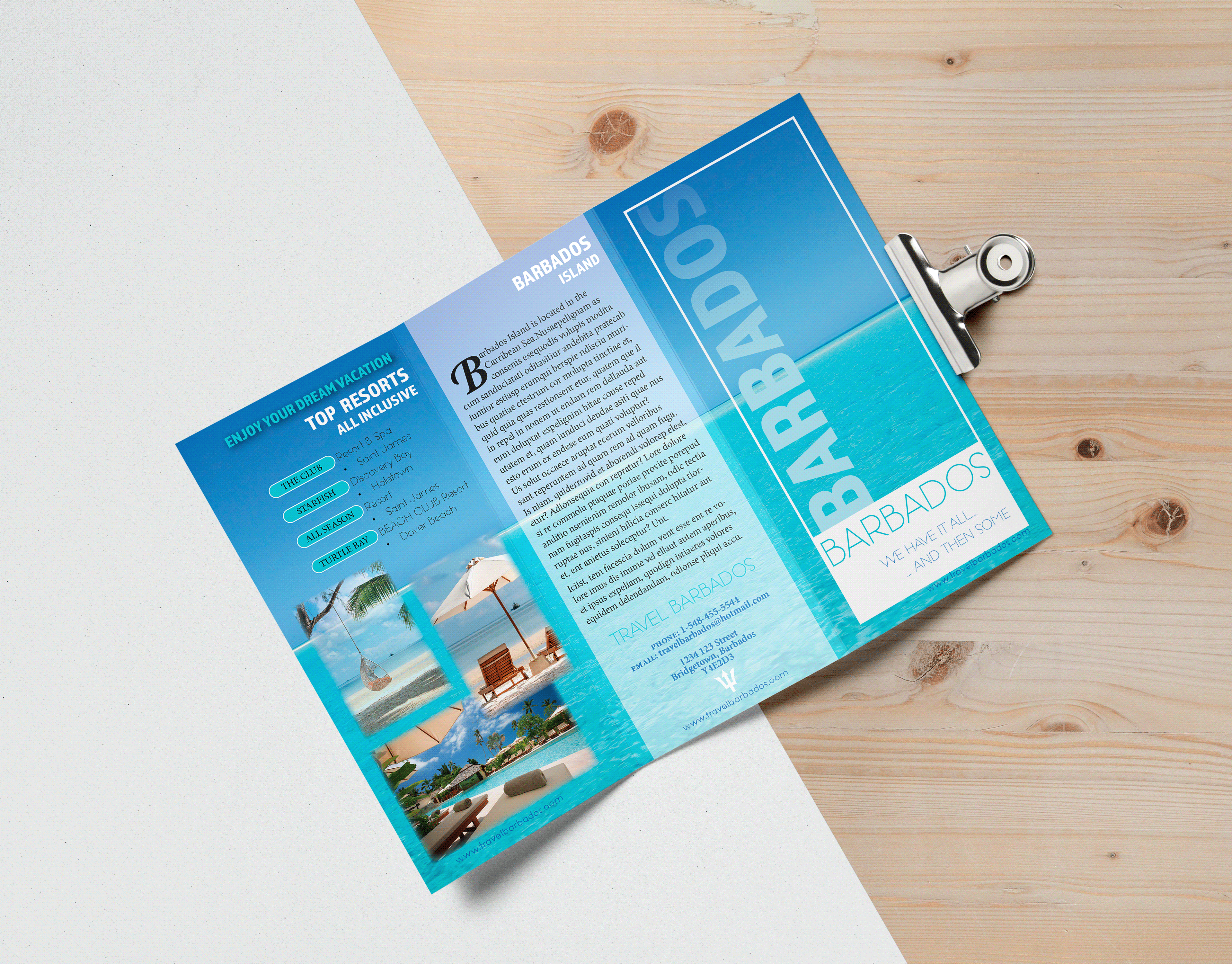 Tri Fold Brochures - Island Blue Print