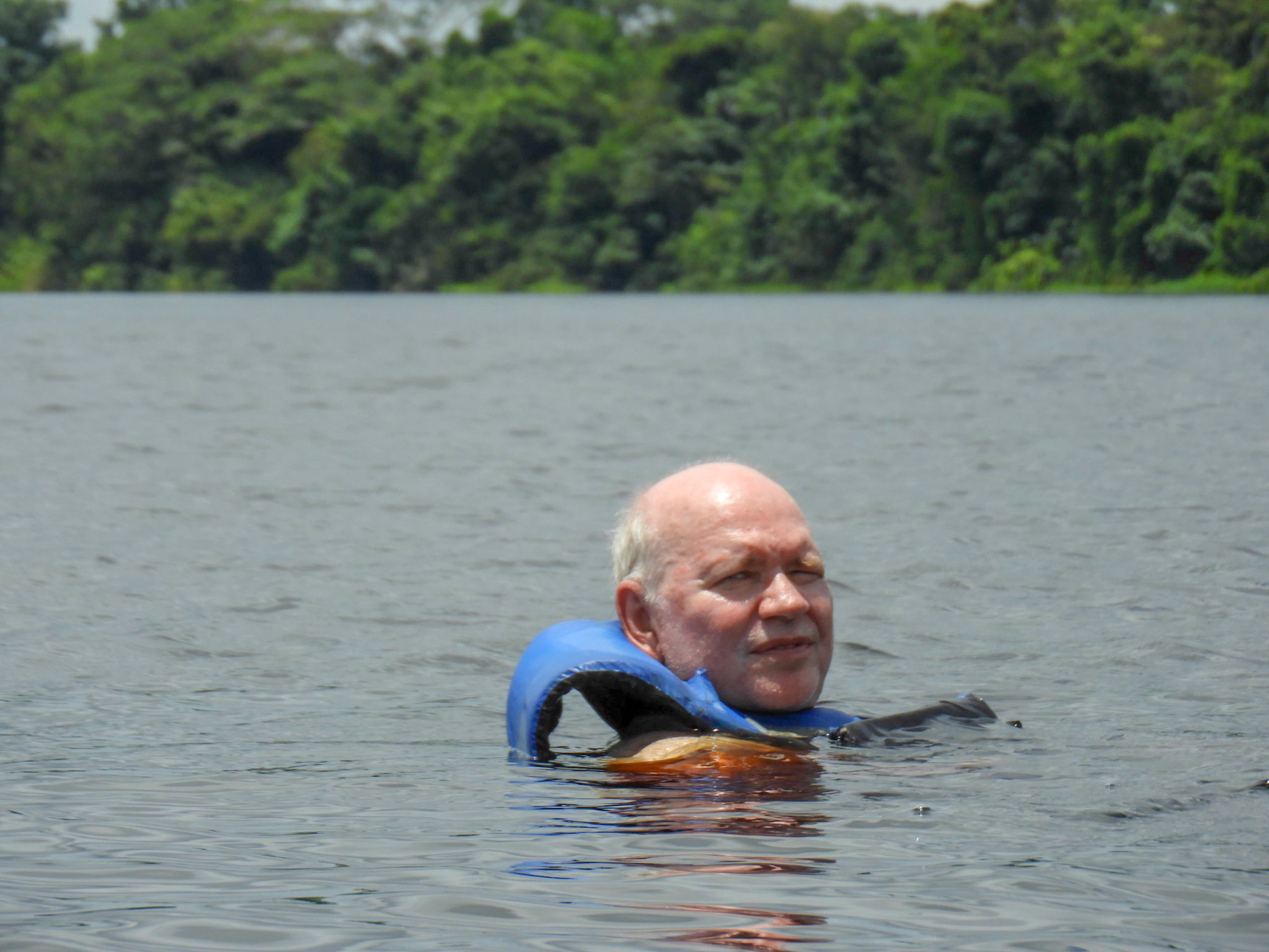 Swimming with the dolphins (we did see some)