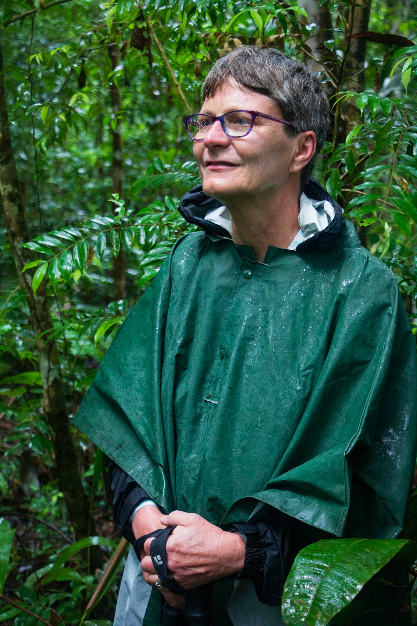 Kathleen in the rainforest.