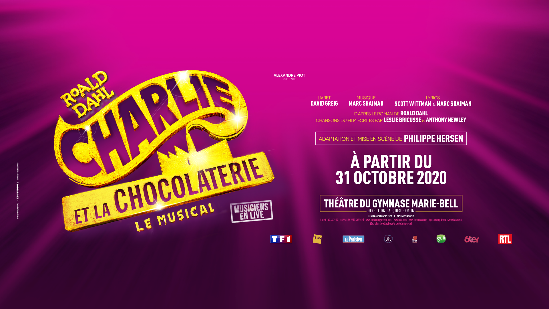 Charlie Et La Chocolaterie Theatre Du Gymnase KB Studios Paris - Stéphane Kerrad - Charlie et la Chocolaterie