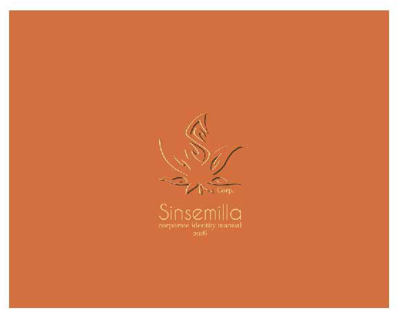 Cover of Branding Manual For Sinsemilla, Leaf embossed on spice background