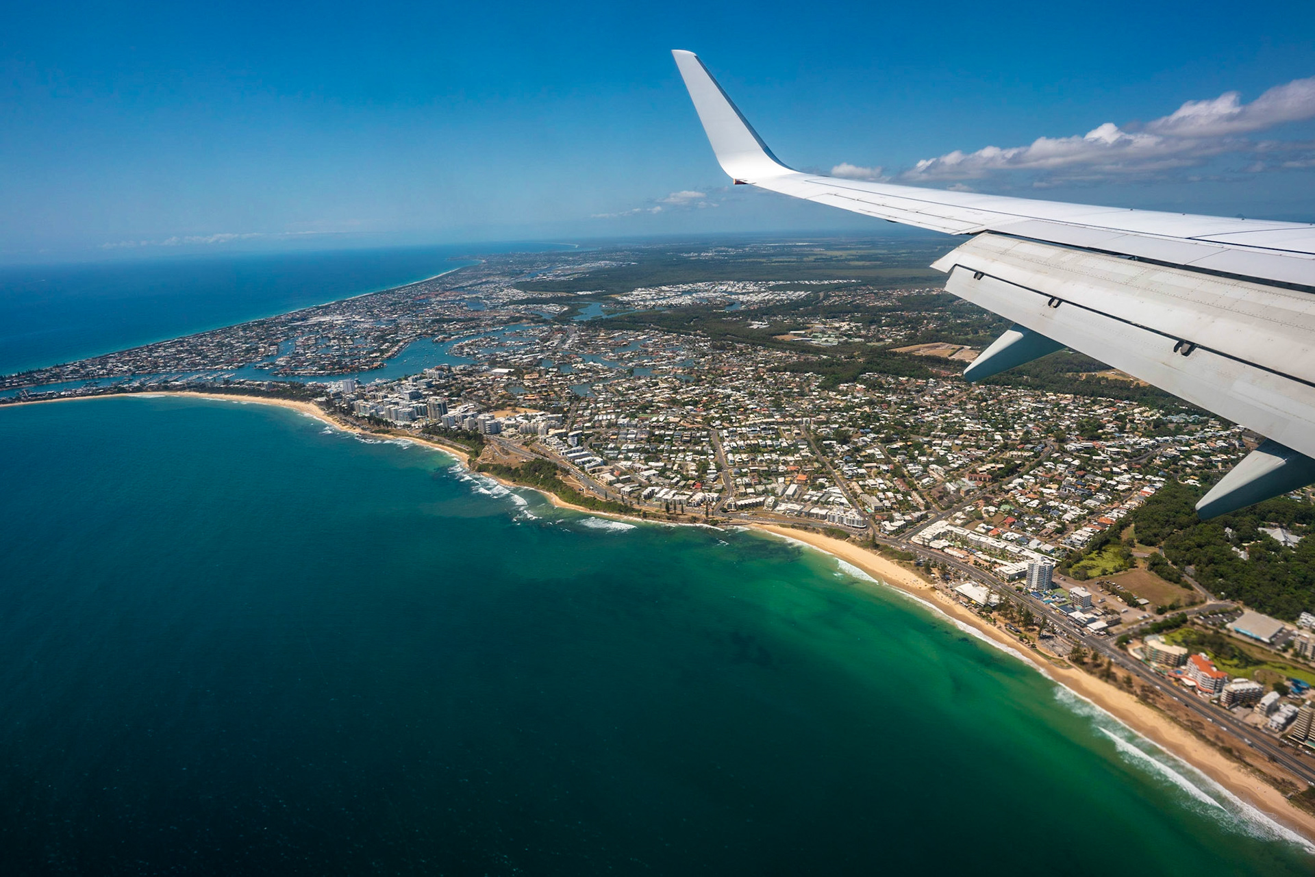 Flying into the Sunshine Coast