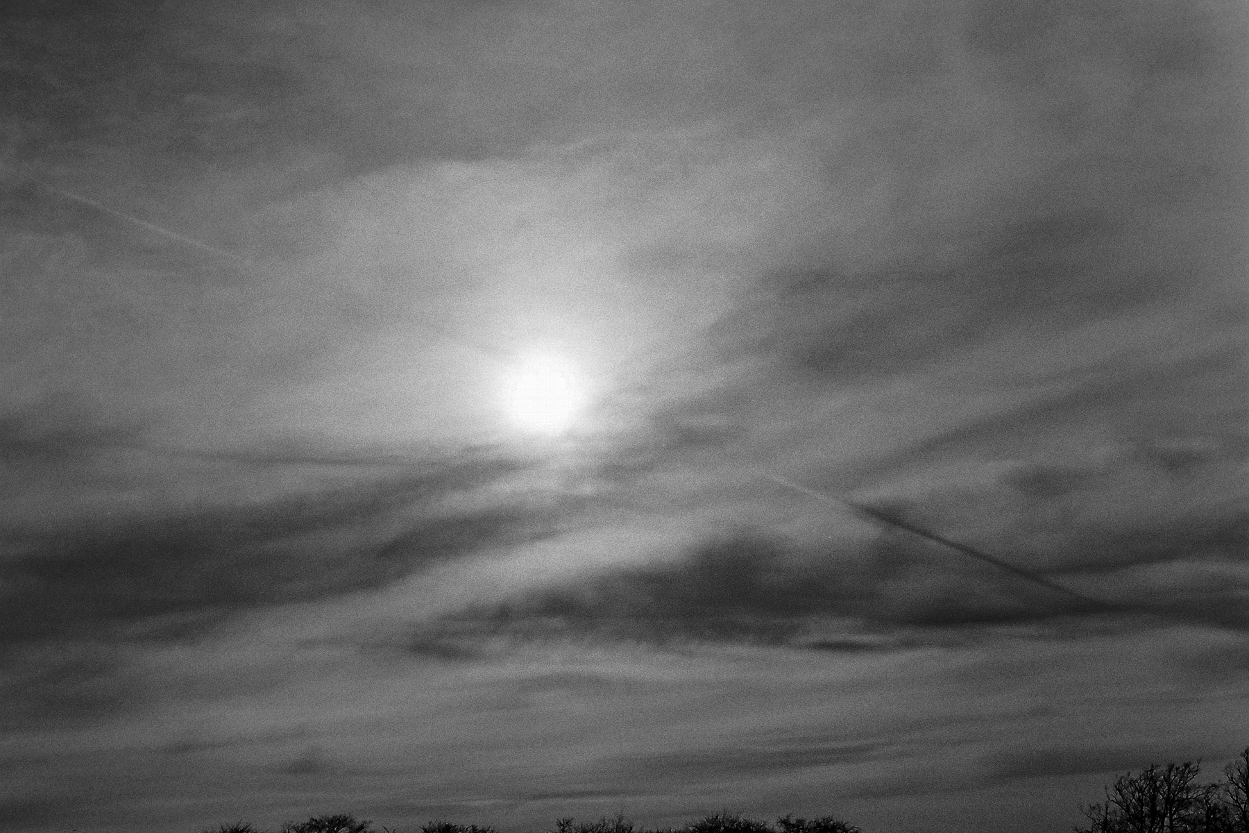 Hazy sunset over Minnowburn