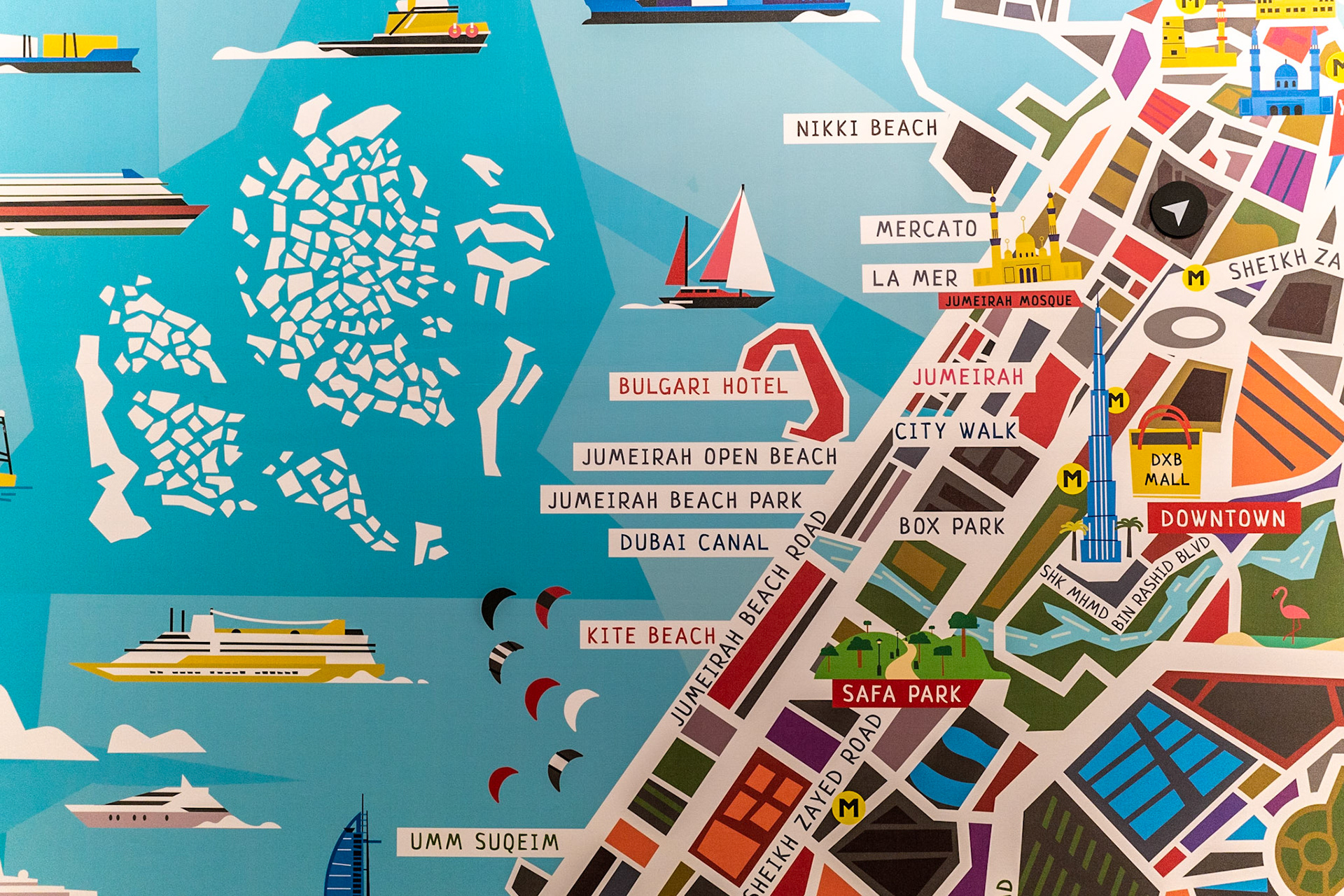 Arrived into Dubai today and had a very 'colourful' ceiling in my room - at least I knew where I was.