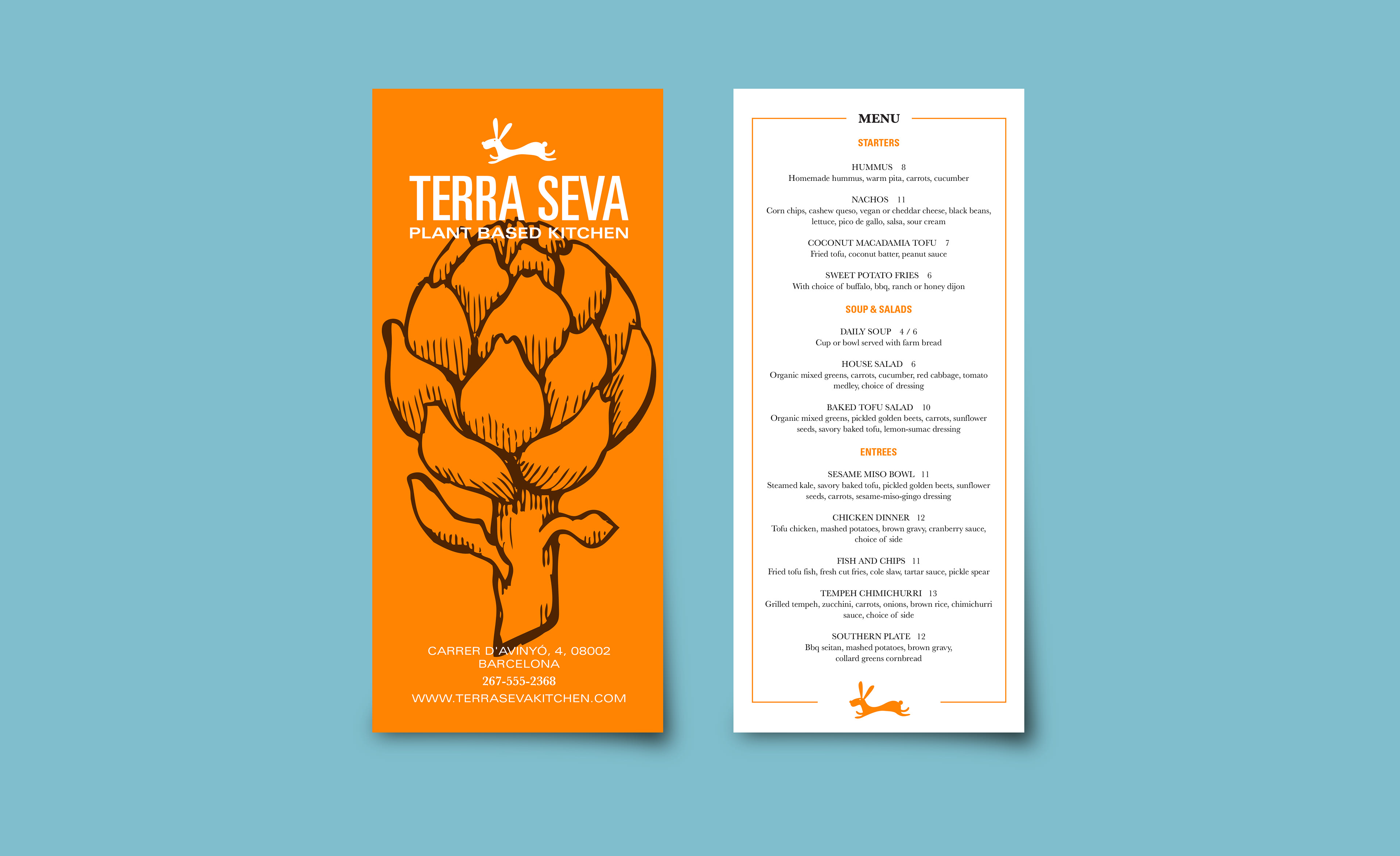 Terra Seva menu