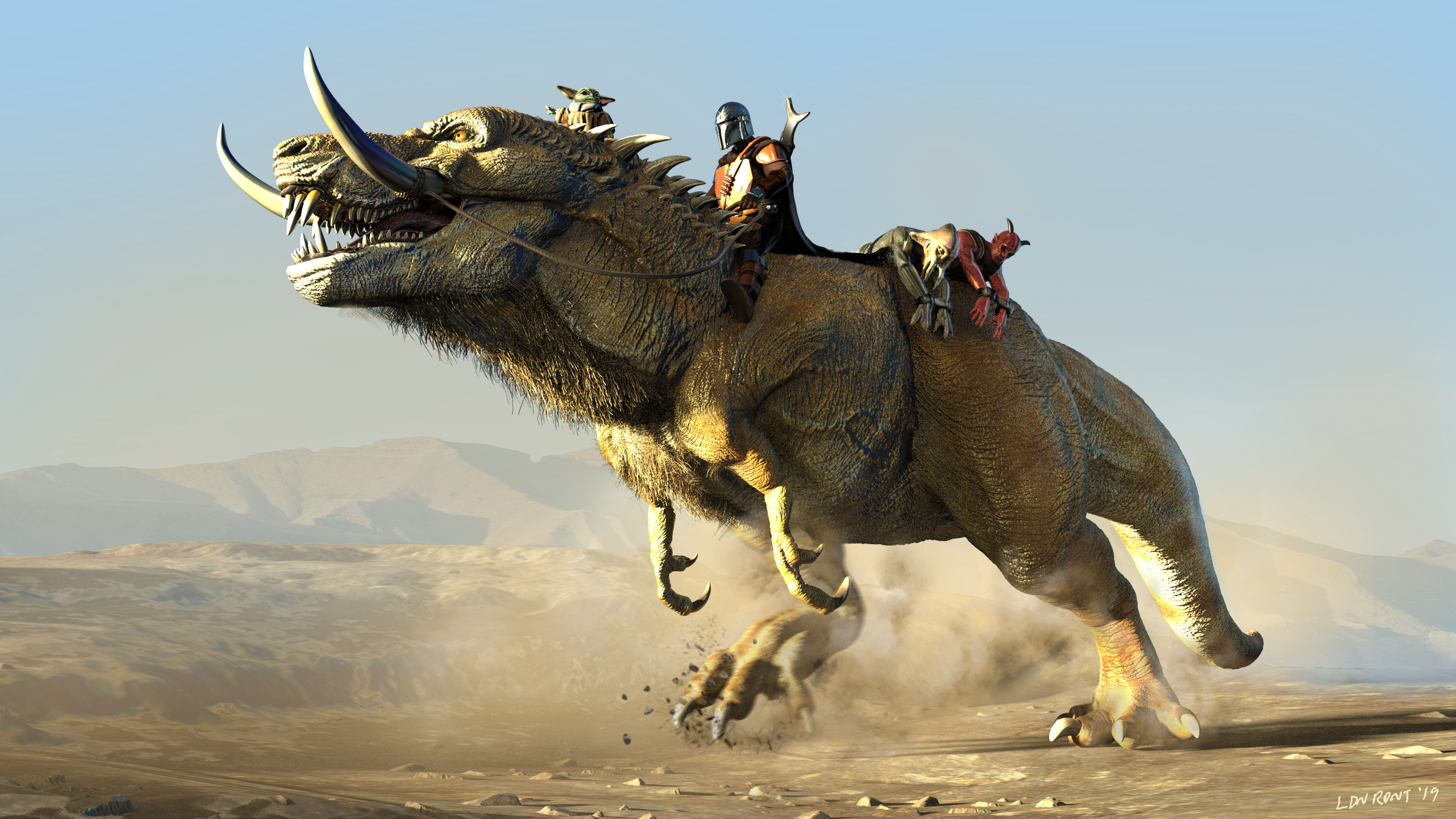 Elden Ardiente Mythosaur (Mandalorian Fan Art)