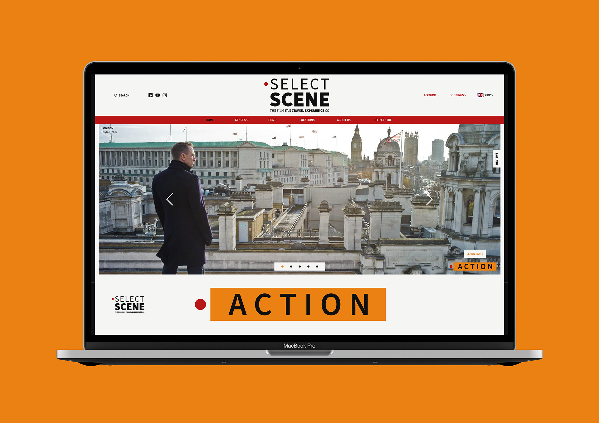 Homepage (Action themed)