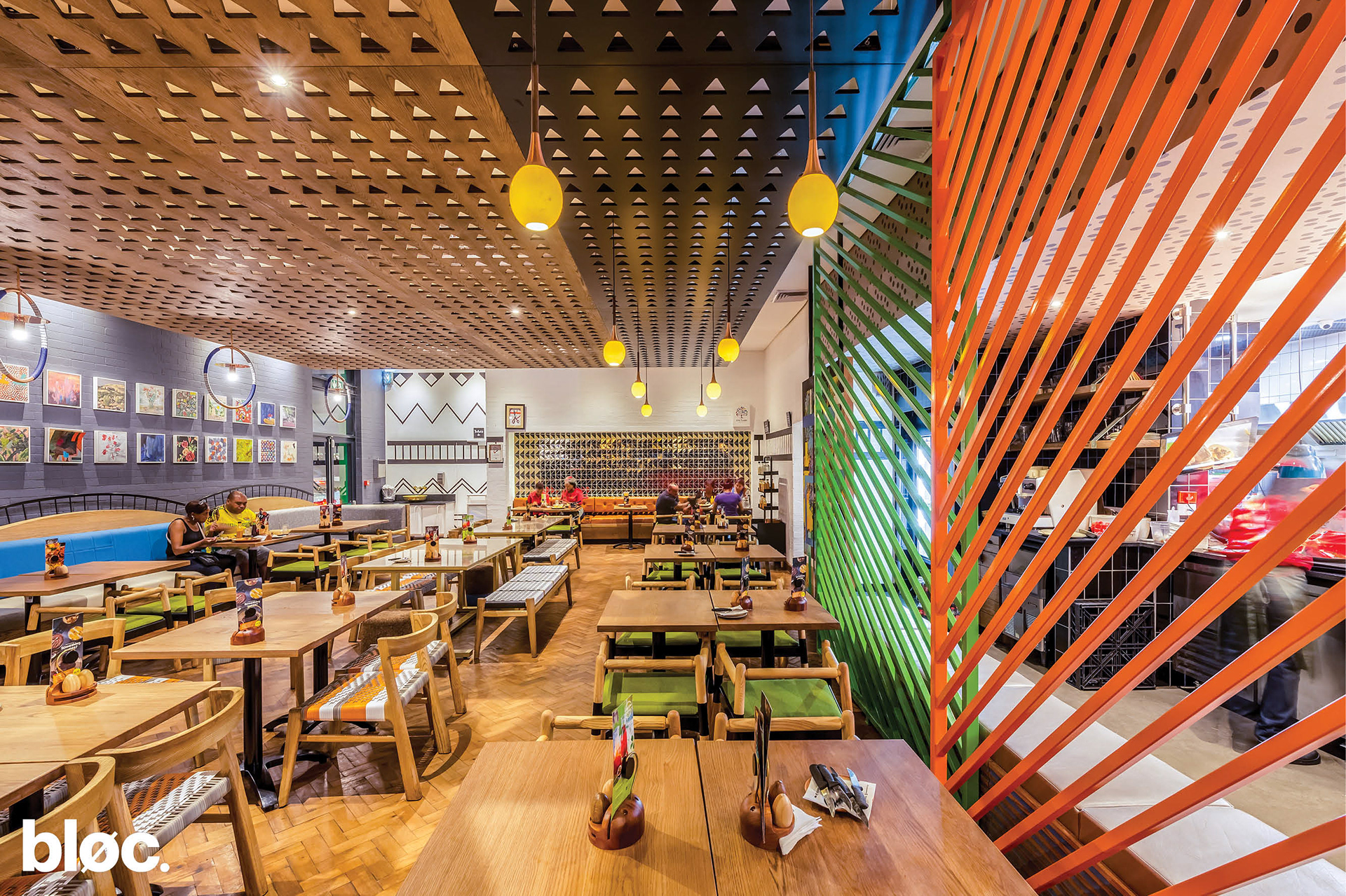 Contemporary African inspired interior store layout
