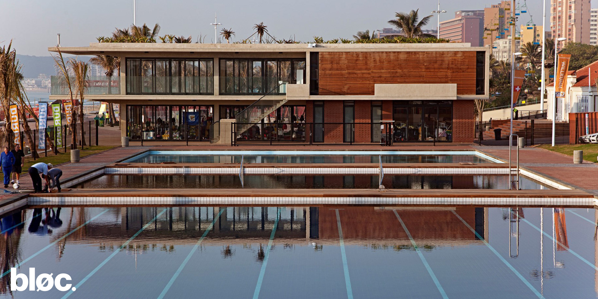 Double storey modern building on Durban's Beachfront promenade