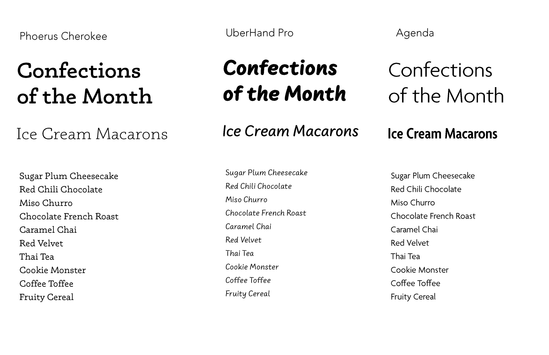 Type pairing studies