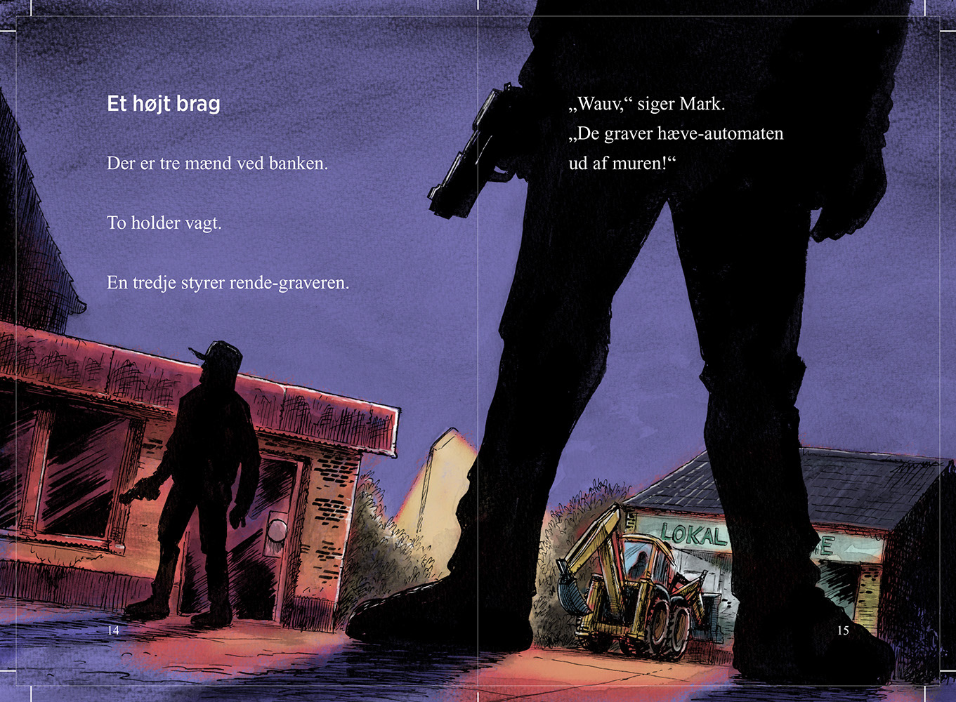 KLUB4, Per Østergaard, Forsideillustration, Tusch, pen, Photoshop, Forlaget Alinea, Ink, Alinea Publishing Company, Miwer, Cover art, Michael Wettendorff