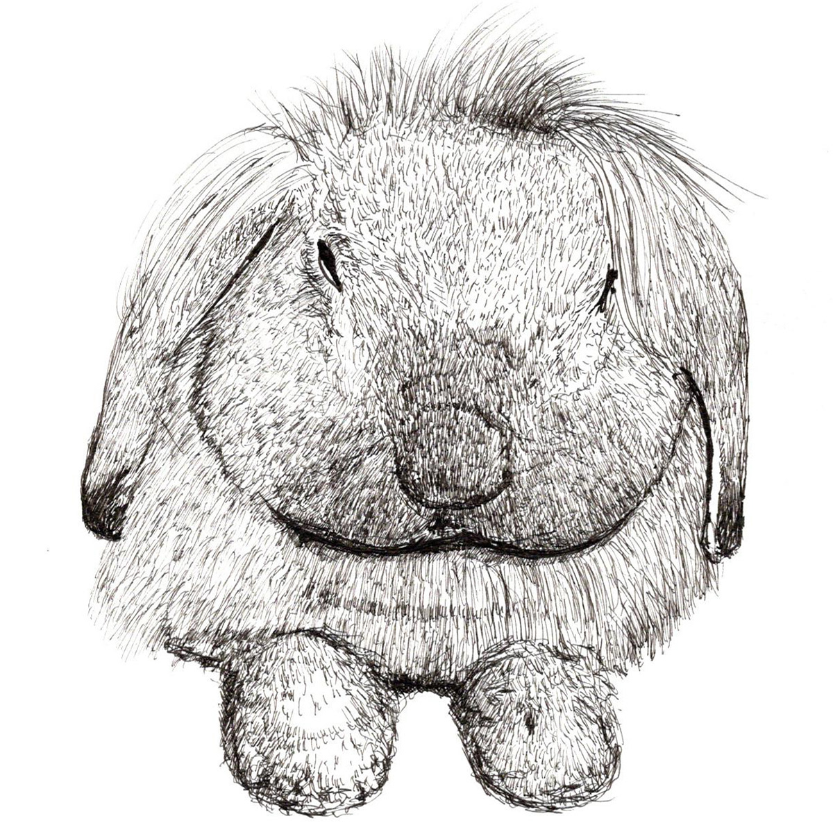 Lapin, ink on paper, 130x180mm