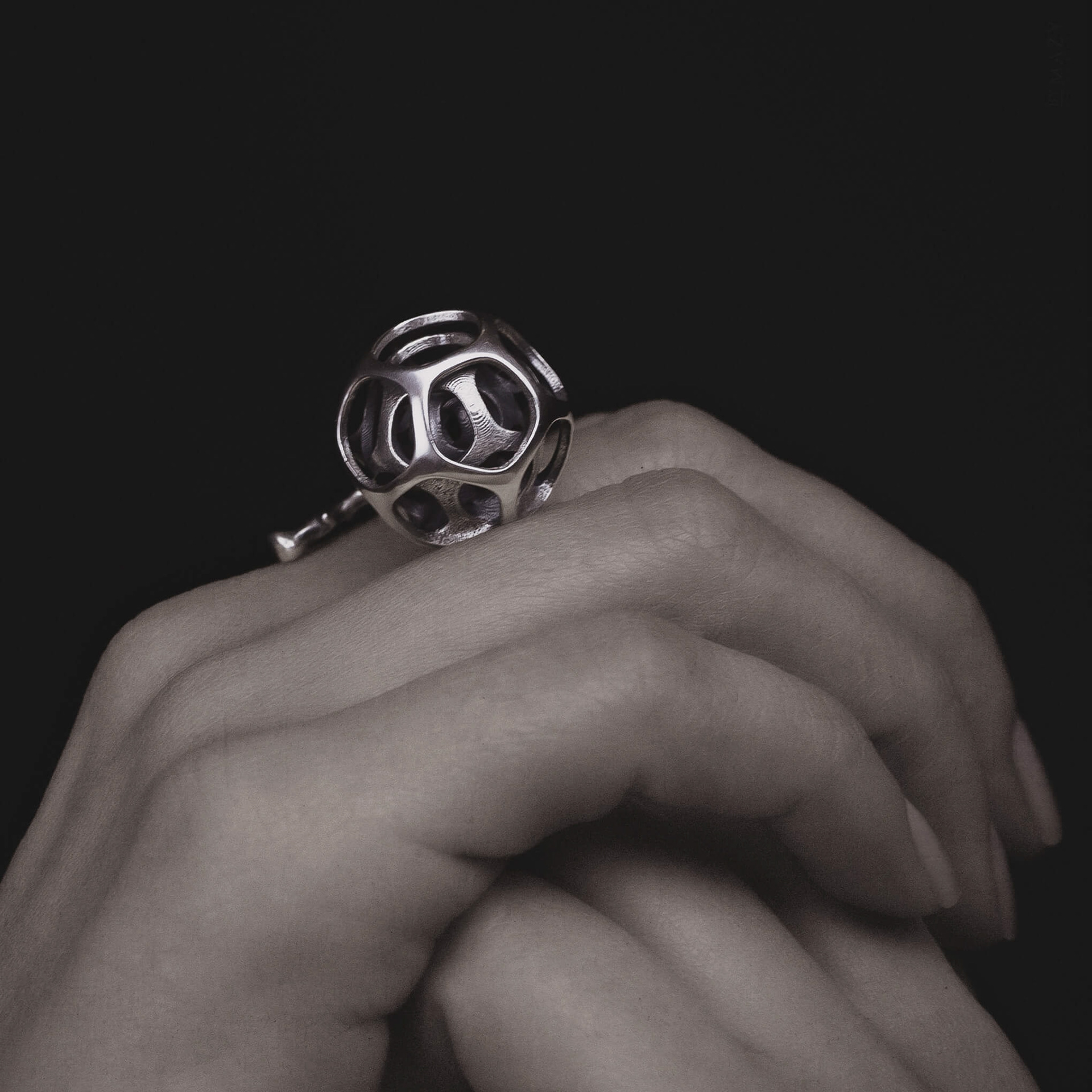 ball ring, twig ring, statement ring, big ring, chunky ring, 925 sterling silver