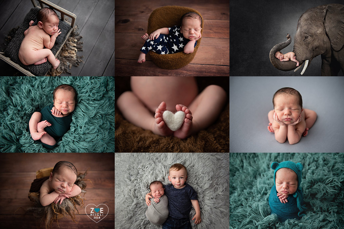 session images from NYC Newborn Photographer Zoe Hiigli Studio ~ Luke 8 days Old
