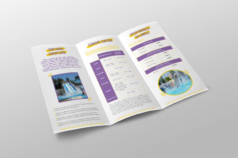 pages intérieures du dépliant