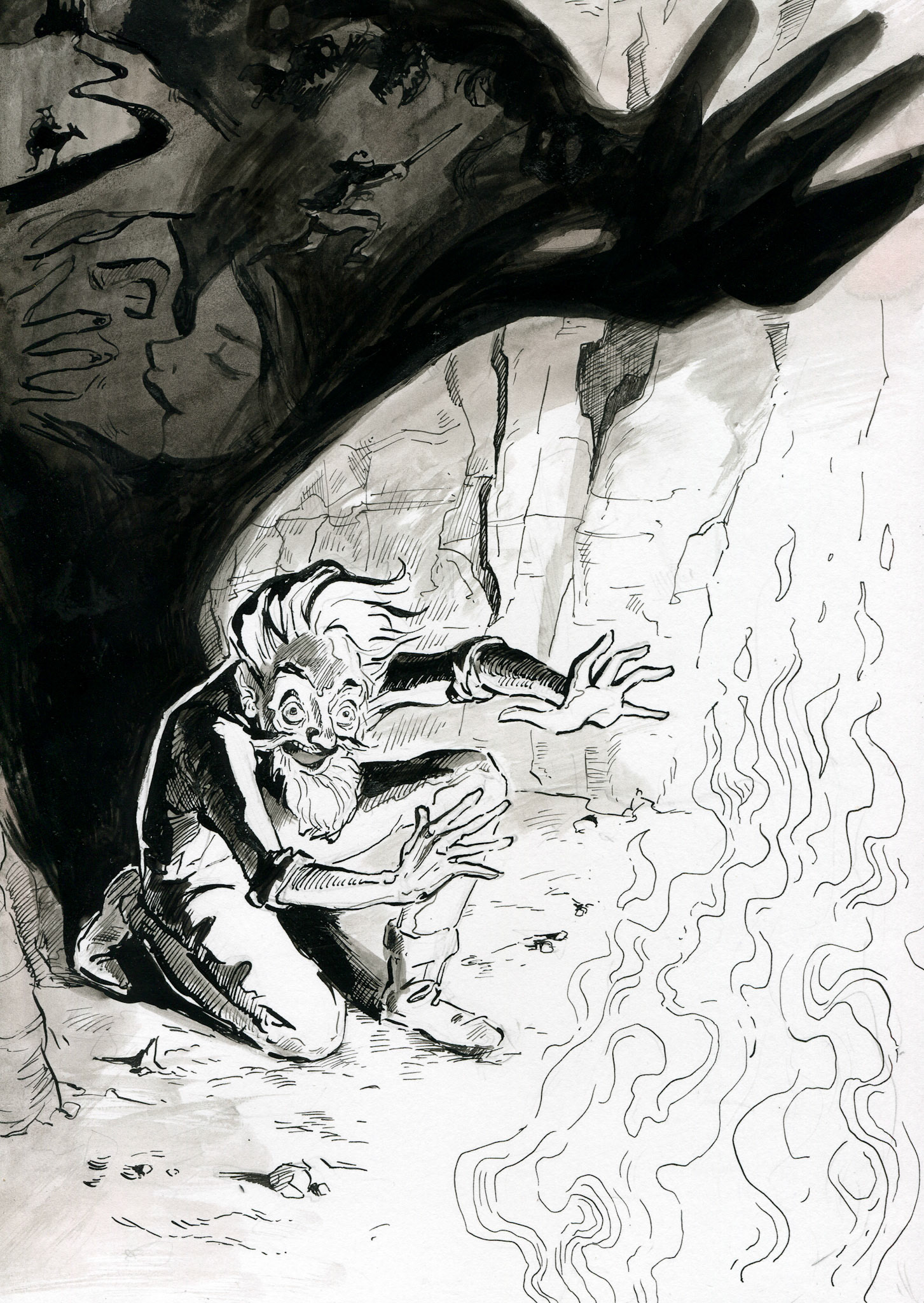 Day 1 - "Shadow" 21x30cm