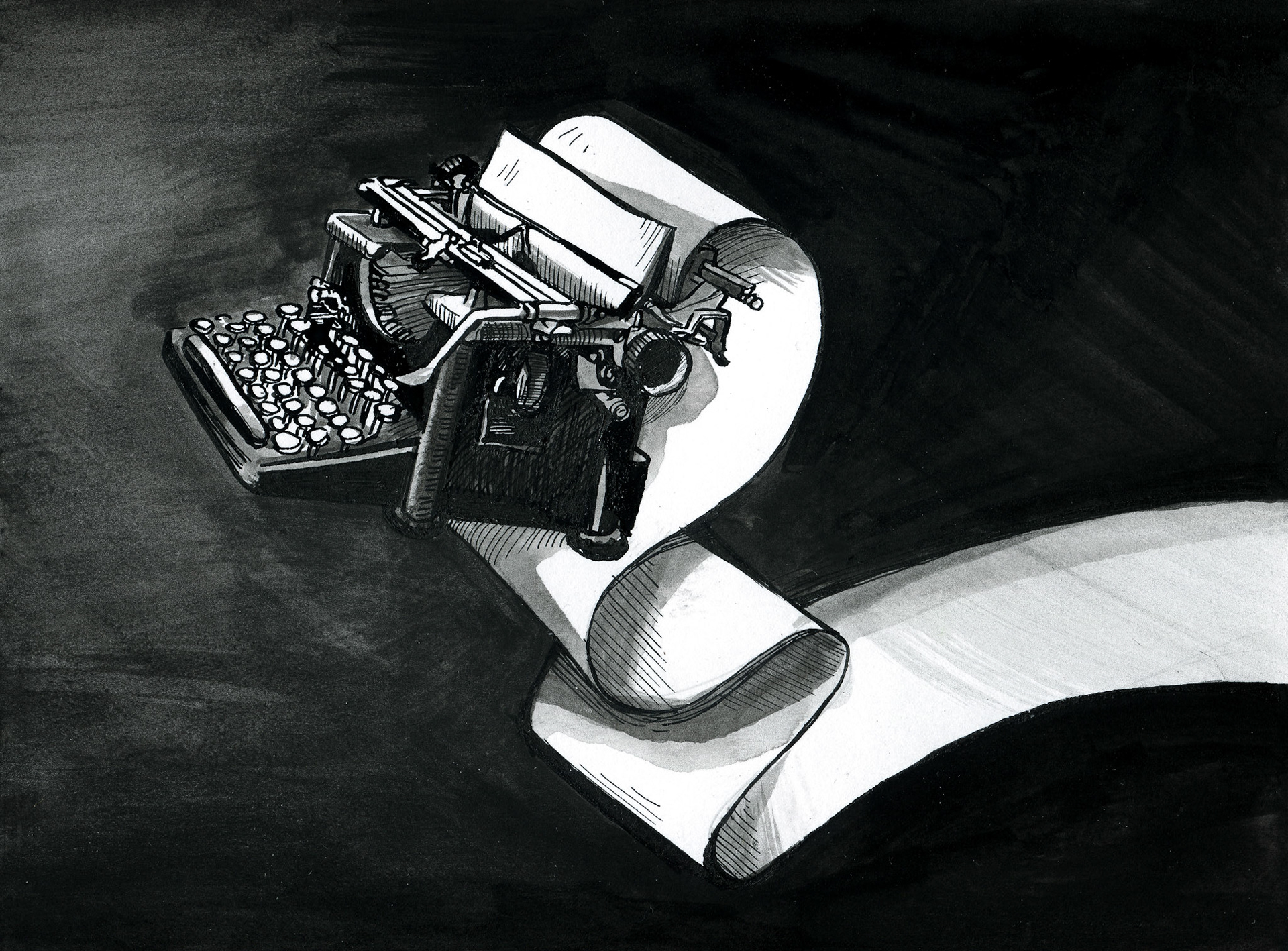Day 8 - "Typewriter" 15x20 cm