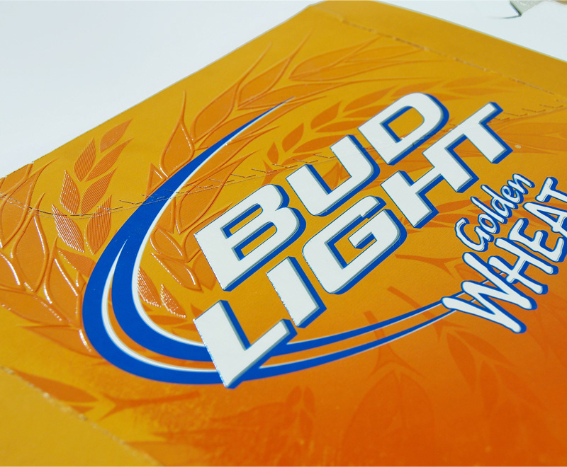 BudLight Golden Wheat Raised Ink Artwork
