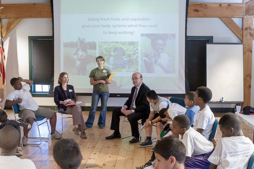 US Congressman Jim McGovern at Community Harvest Project North Grafton, MA