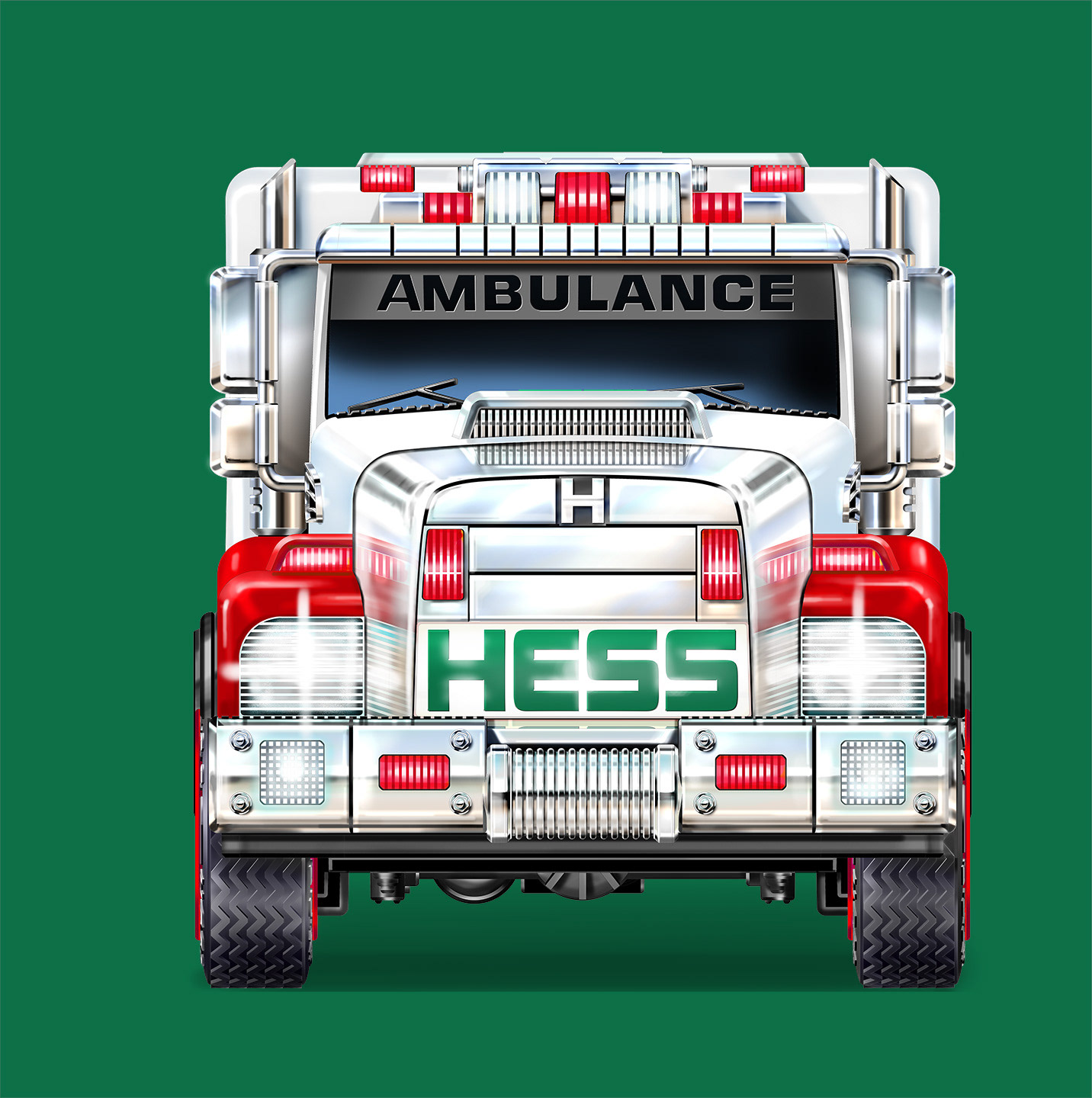 Hess toy truck front.