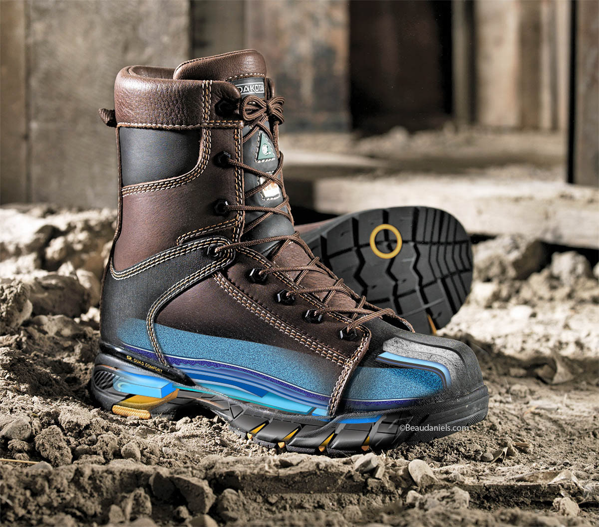 Cutaway workboot for Dakota boots.