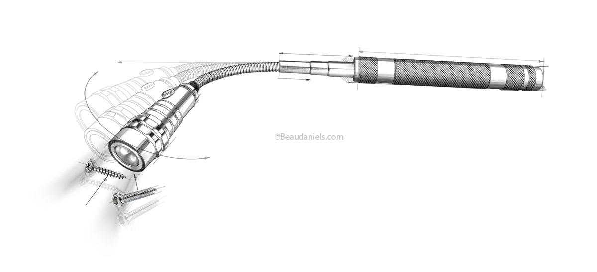 Restoration Hardware. Bendy torch.