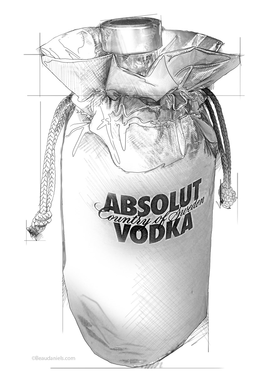 Absolut bottle cooler.