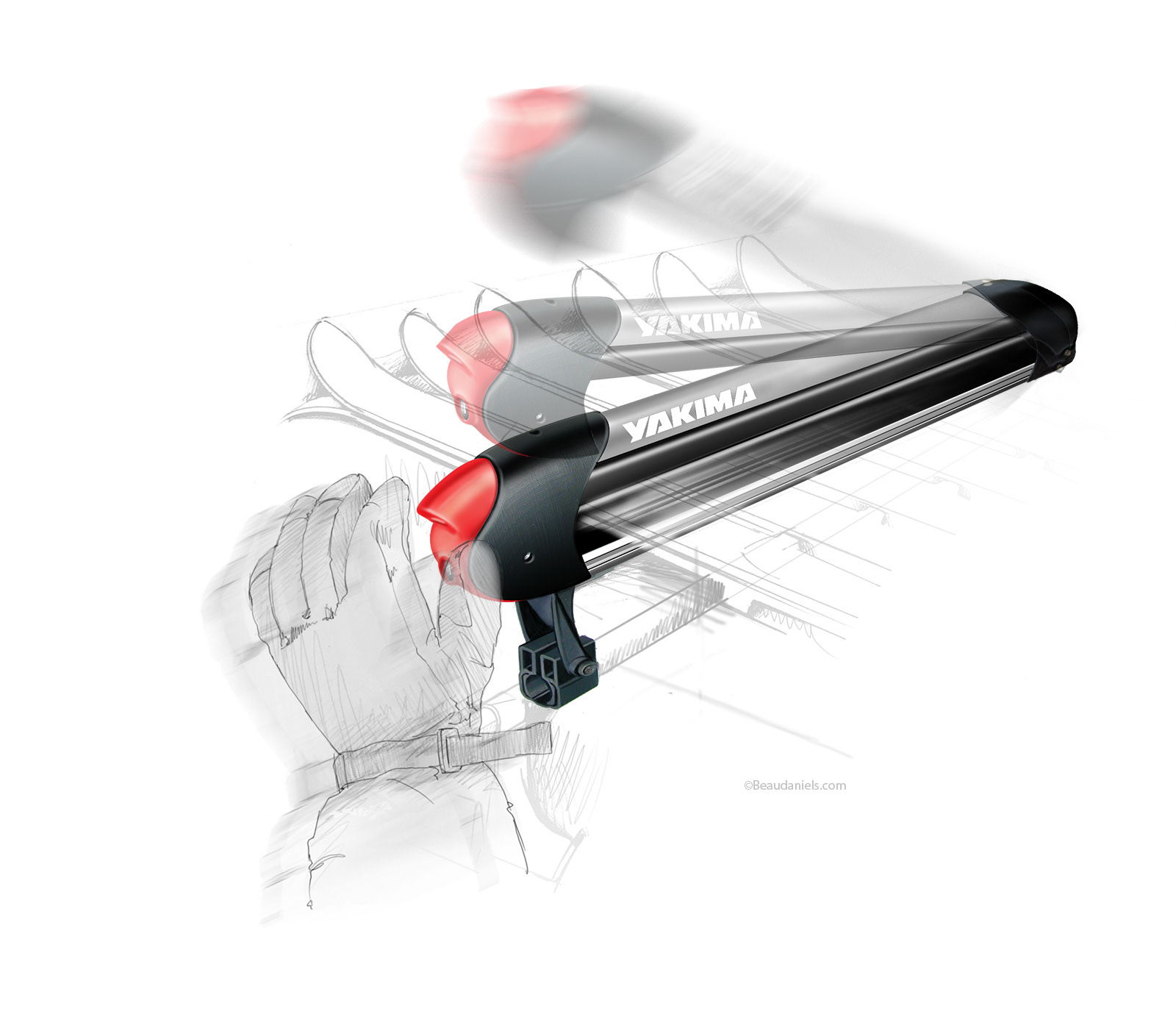 Yakima, "Powder hound". Ski rack.Yakima, 