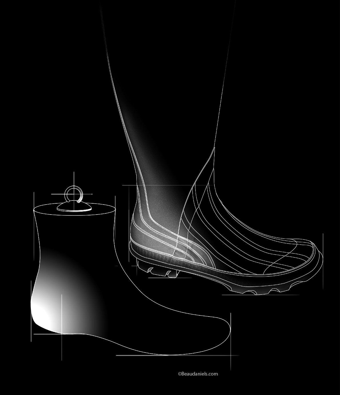 LaCrosse boot, ankle construction.