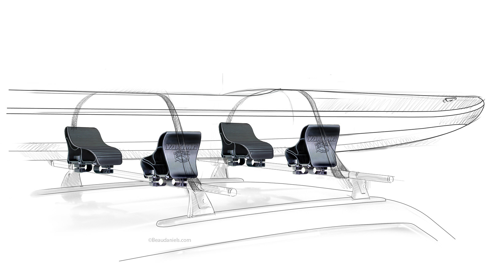 Yakima, "Land shark" canoe rack.