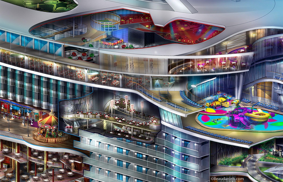 Harmony of the Seas closeup.