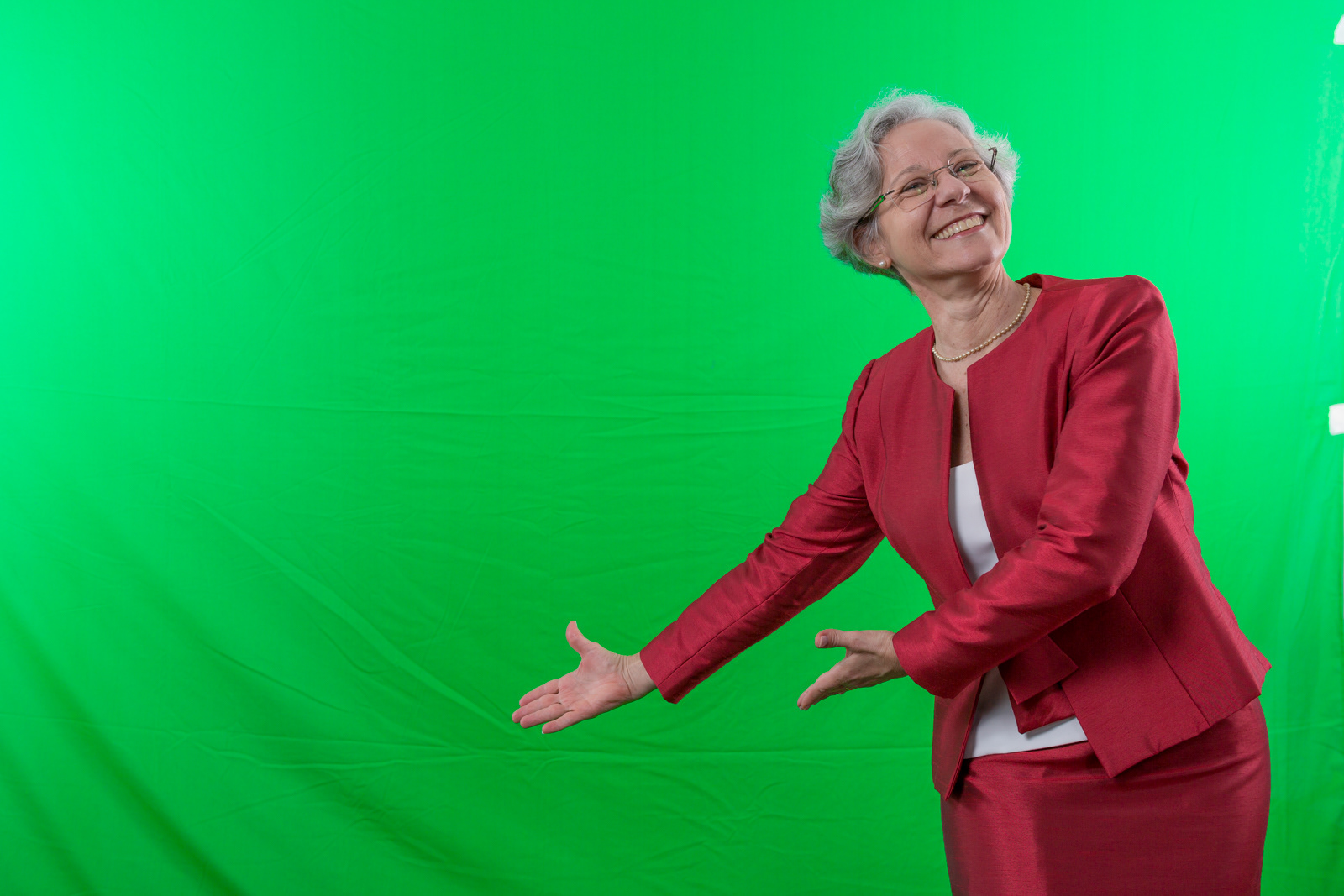 Originele foto op lokatie voor een green screen