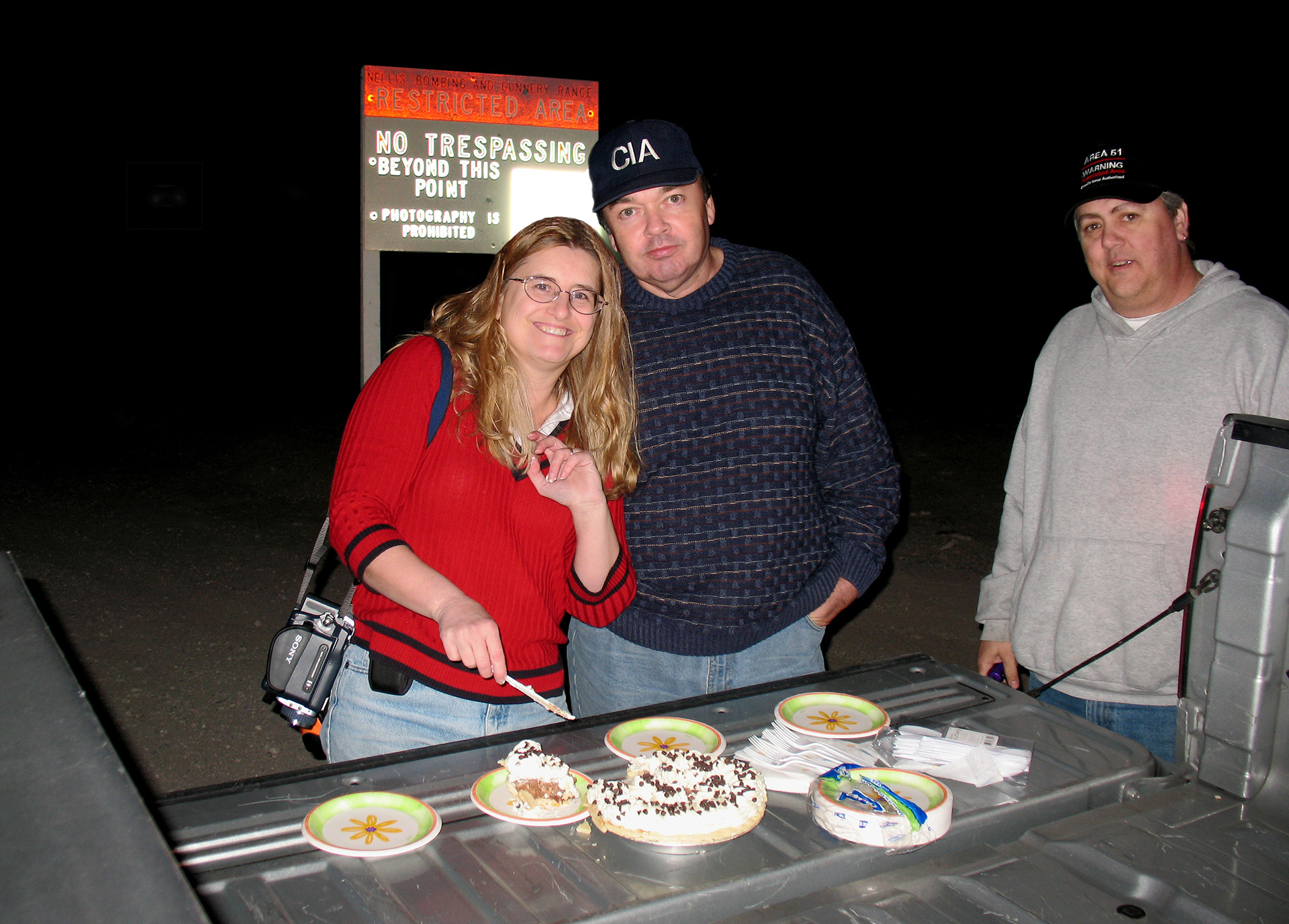 Kathy's 50th Birthday at AREA 51 with Jon Dize, Rob and Leslie Dabrowski (Photo by Leslie Dabrowski)