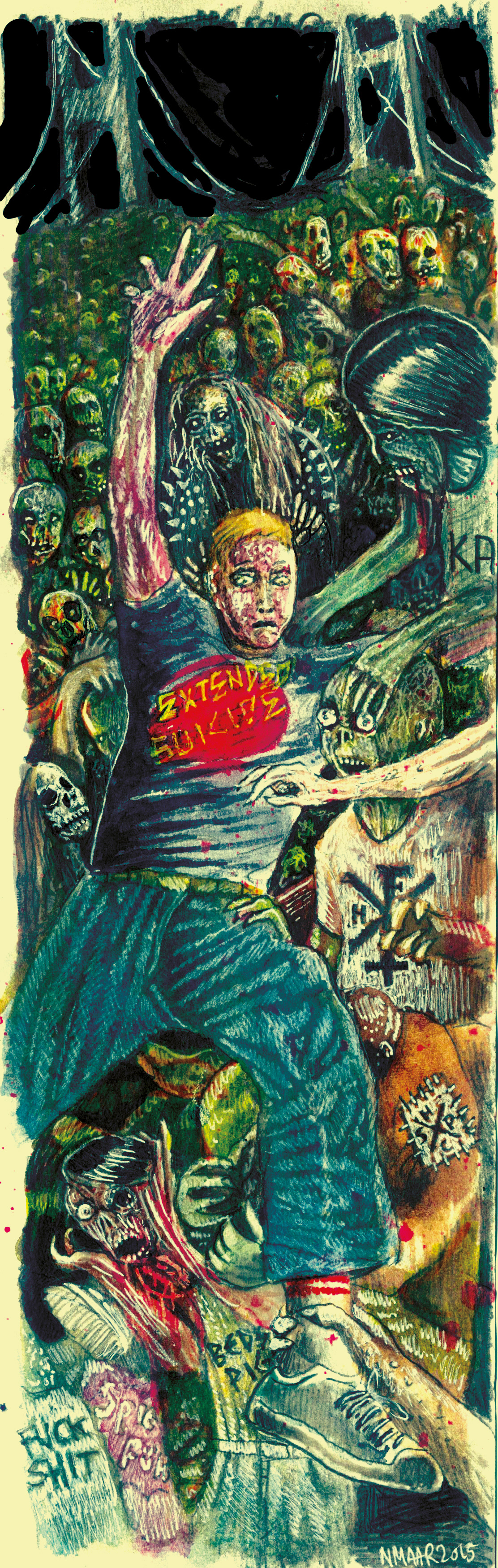 Mixed media on paper