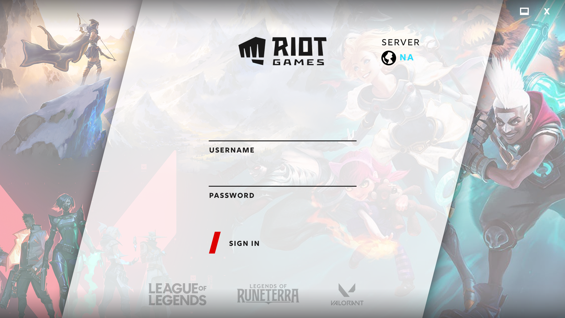 Jonathan Anderson Portfolio Riot Games Launcher