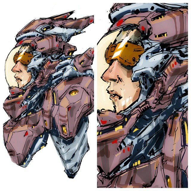 Armor Suit Design (Sketchbook Pro)