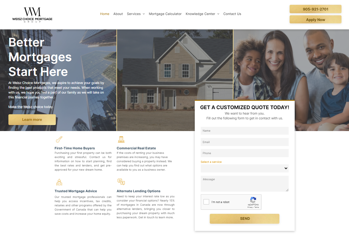 Weisz Choice Mortgage Group // Art Direction + Web Design + SEO + Social Media / www.weiszchoice.com