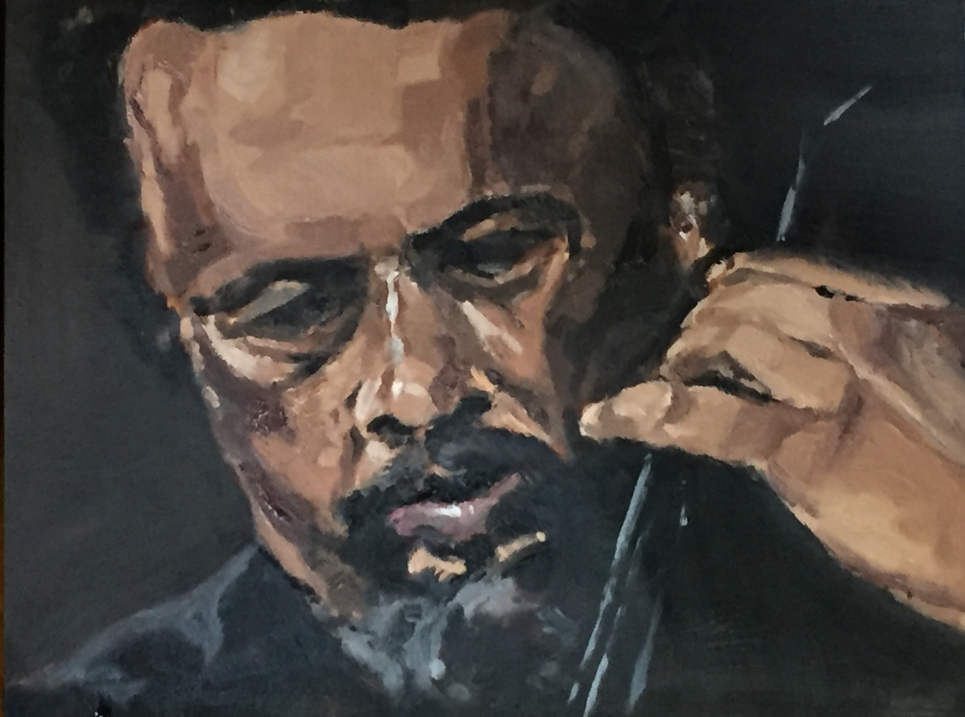 Charles Mingus at Montreux, 2019, Oil on Canvas
