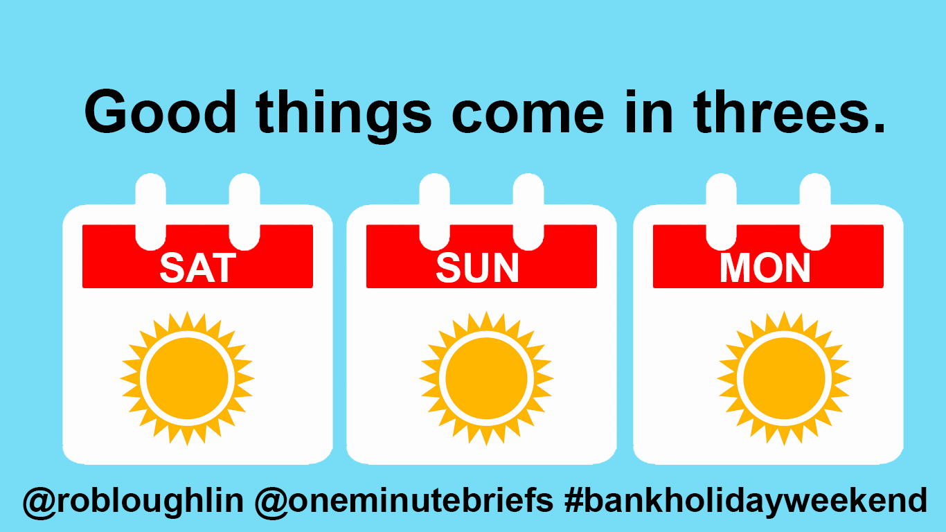 #BANKHOLIDAYWEEKEND