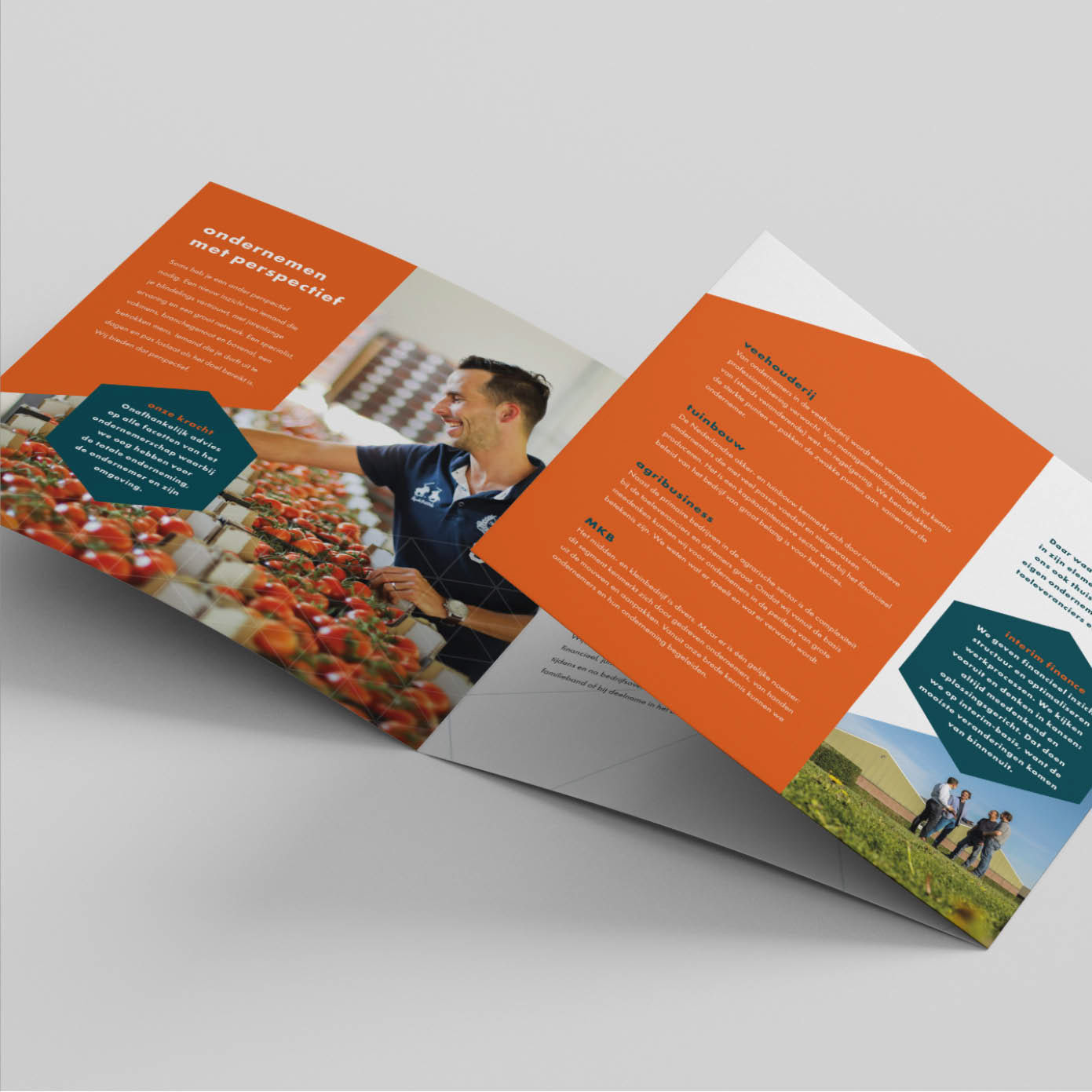Exitus drieluik folder ontwerp