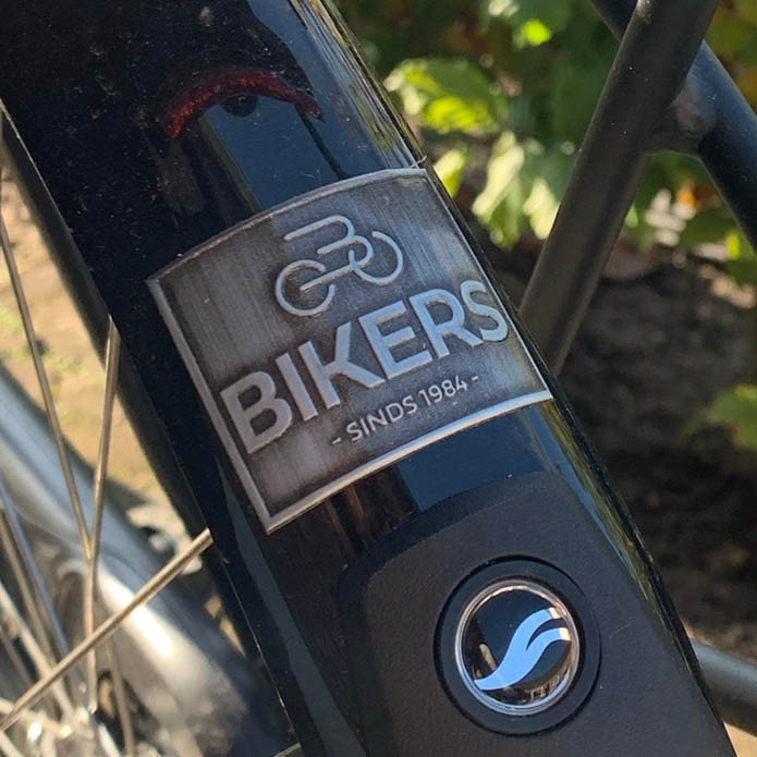 Bikers fietsplaatje